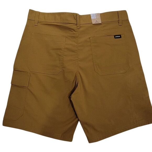 Prana Double Peak Shorts Men Size 32 Antique Bronze 8" Inseam Ripstop Hiking NEW - Picture 2 of 14